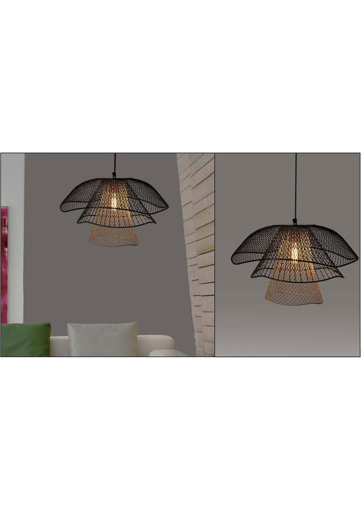 Beyond Lights - Cage Pendant Lamp- GL